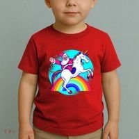 Santa Riding Unicorn Toddler T-Shirt thumb 2