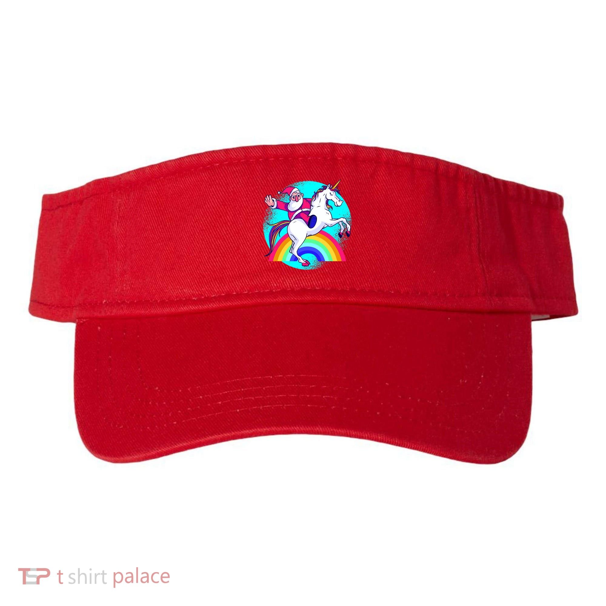 Santa Riding Unicorn Visor