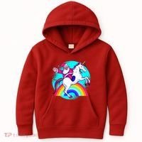 Santa Riding Unicorn Kids Hoodie thumb 0