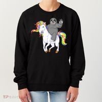Sloth Riding Unicorn Women's Sweatshirt thumb 0
