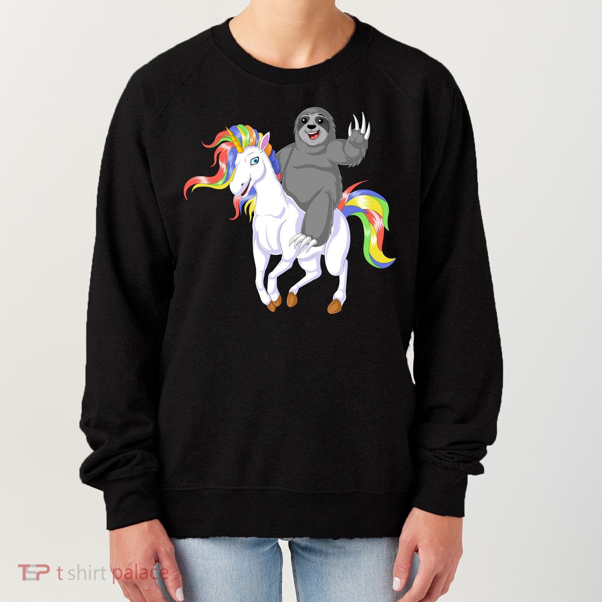 Sloth Riding Unicorn Women's Sweatshirt