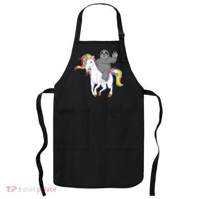 Sloth Riding Unicorn Apron