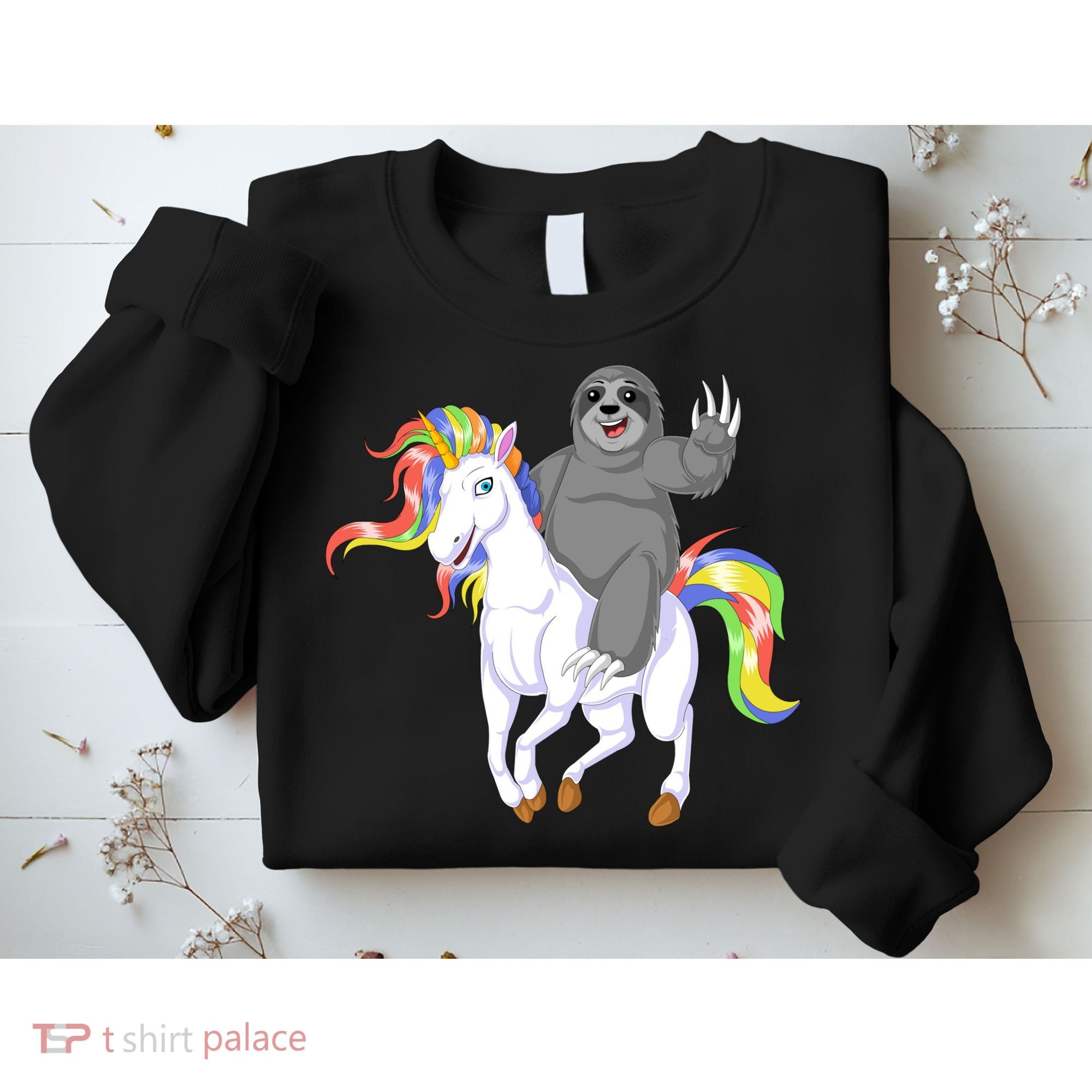 Sloth Riding Unicorn Sweatshirt