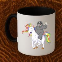 Sloth Riding Unicorn Coffee Mug thumb 2