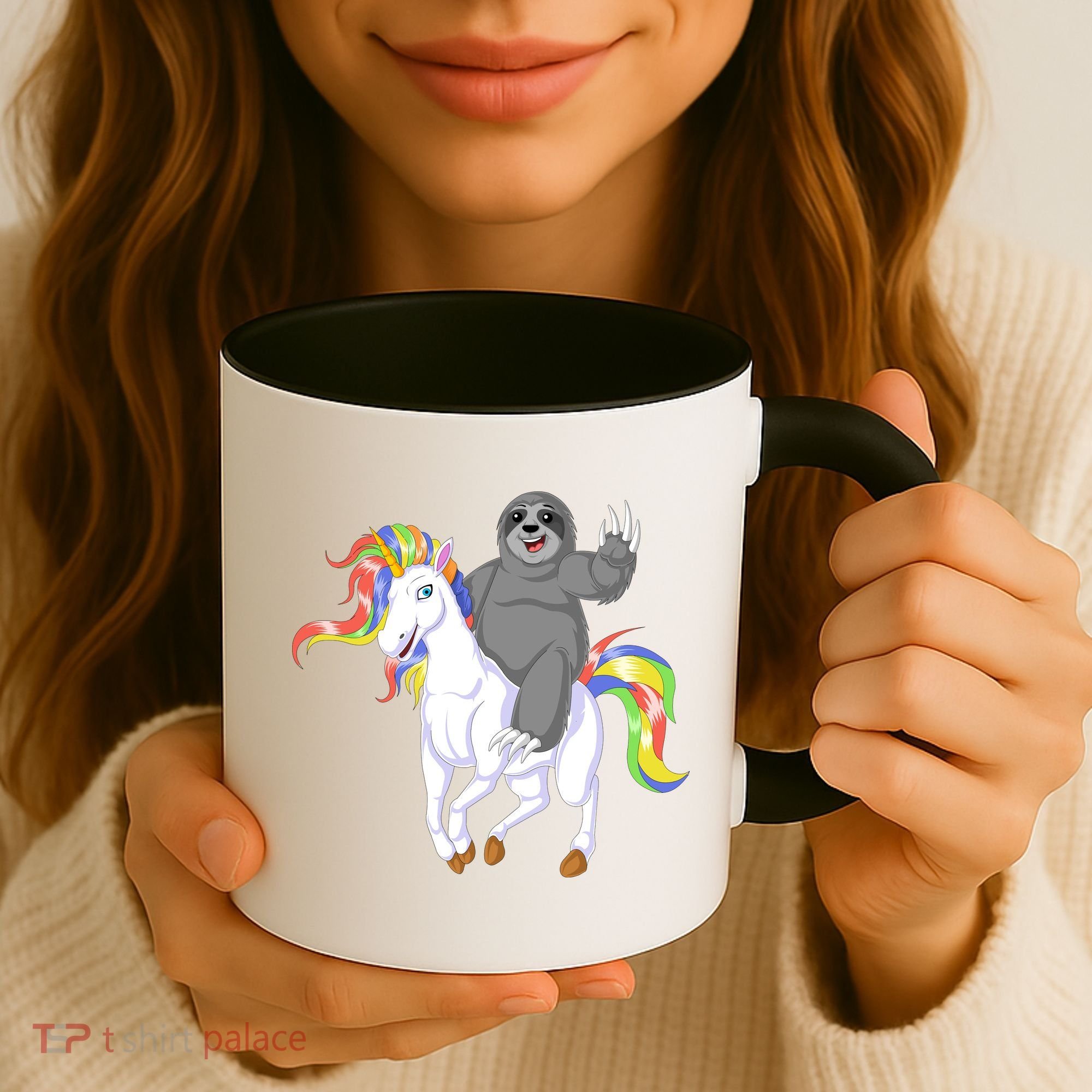 Sloth Riding Unicorn Coffee Mug
