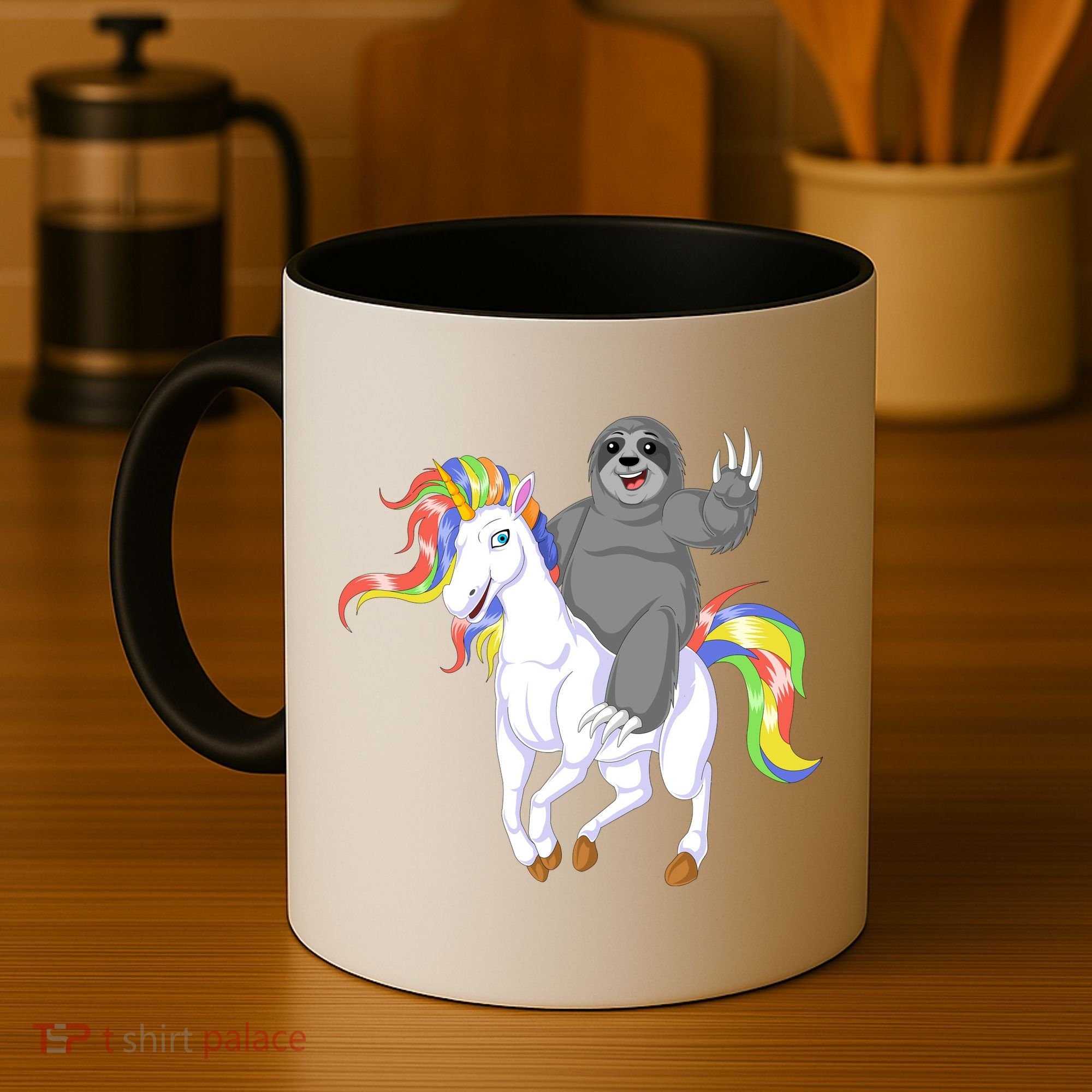 Sloth Riding Unicorn Coffee Mug