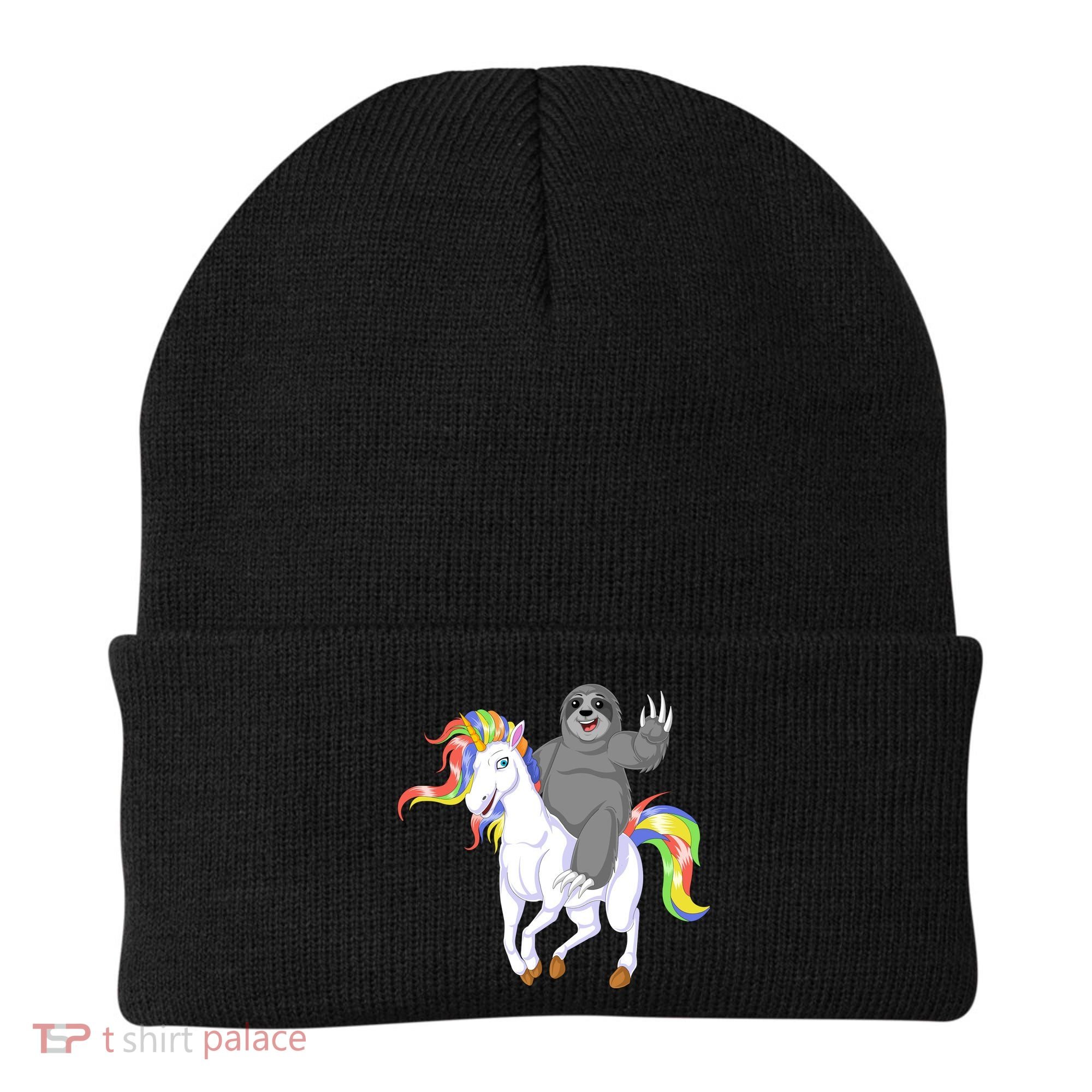 Sloth Riding Unicorn Beanie