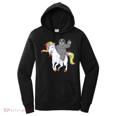 Sloth Riding Unicorn Women's Hoodie