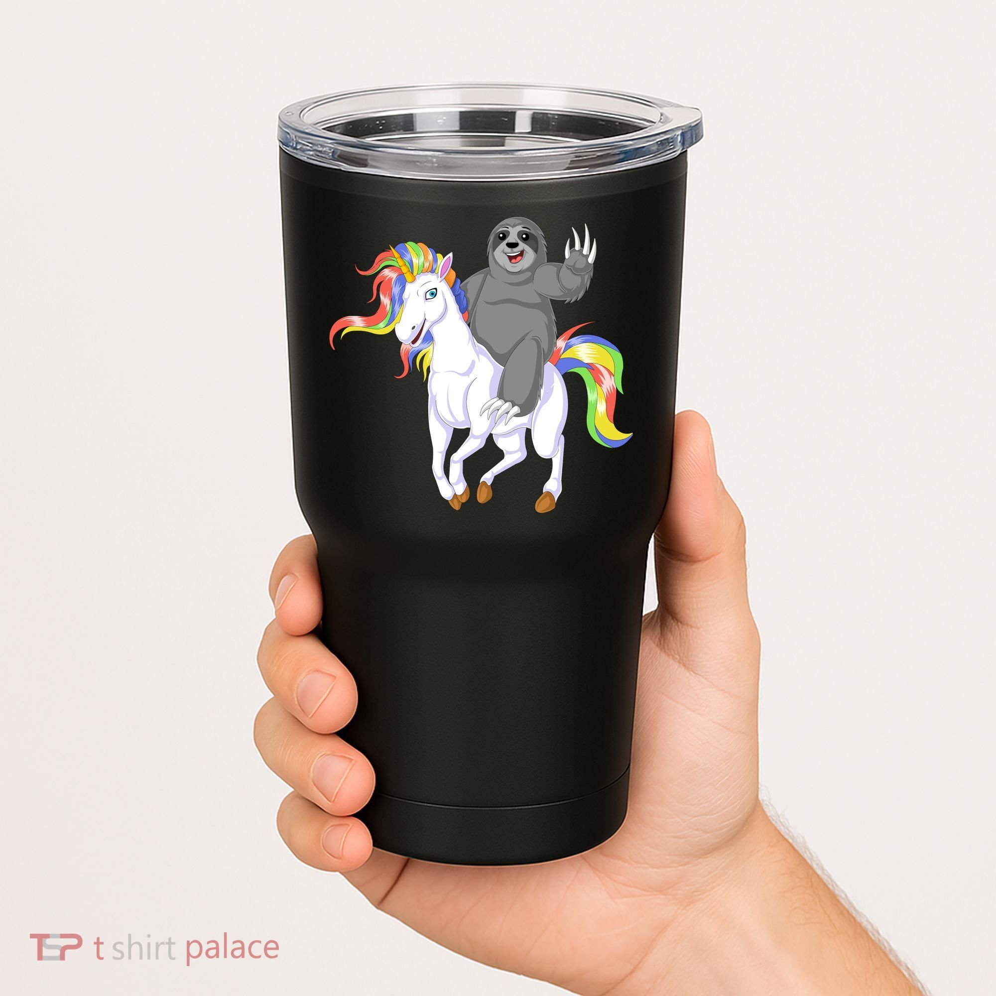 Sloth Riding Unicorn Tumbler