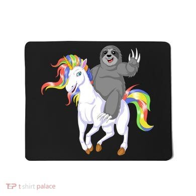 Sloth Riding Unicorn Mousepad