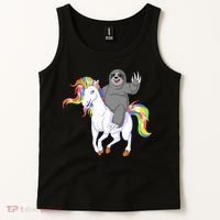 Sloth Riding Unicorn Tank Top thumb 2