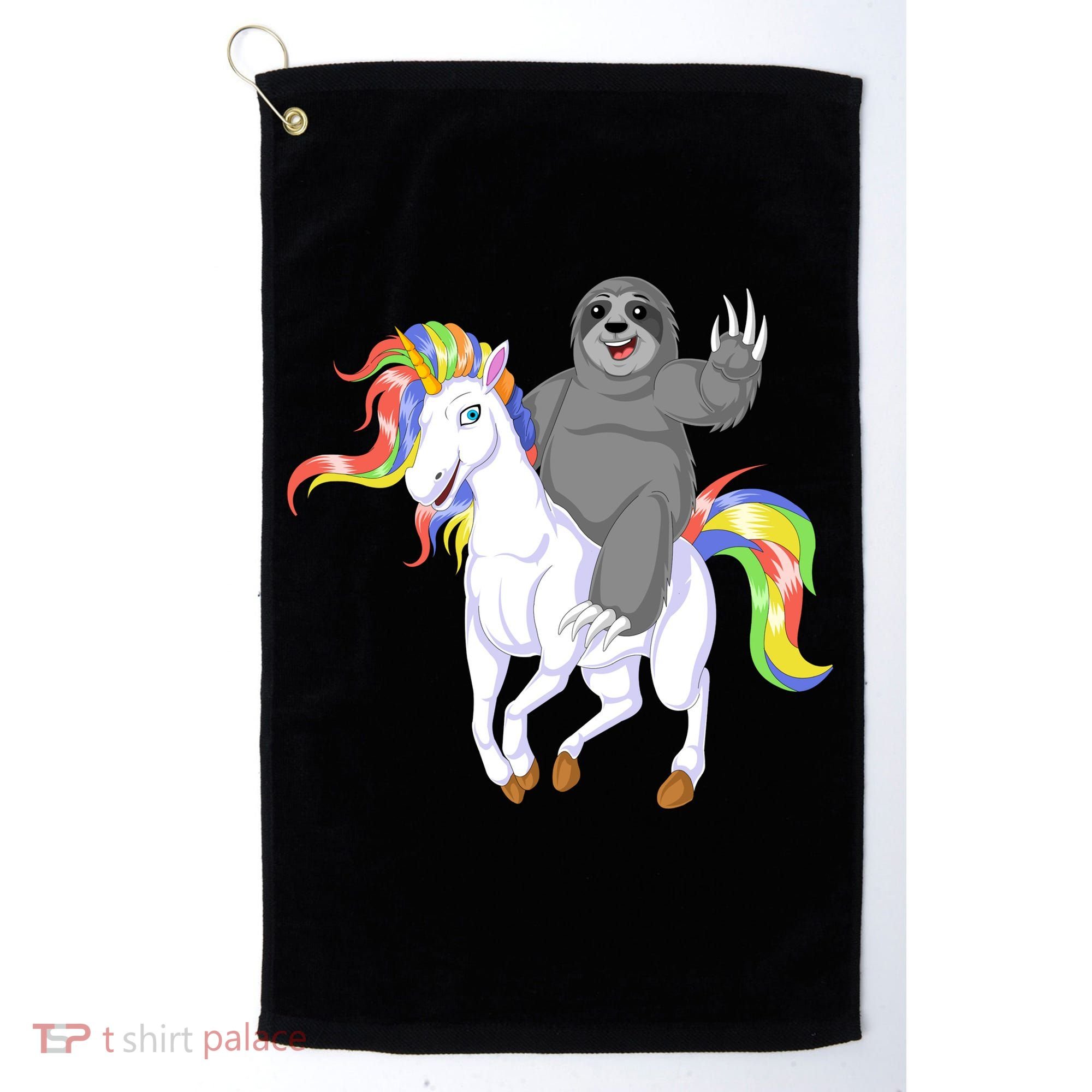 Sloth Riding Unicorn Golf Towel