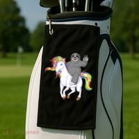 Sloth Riding Unicorn Golf Towel thumb 2