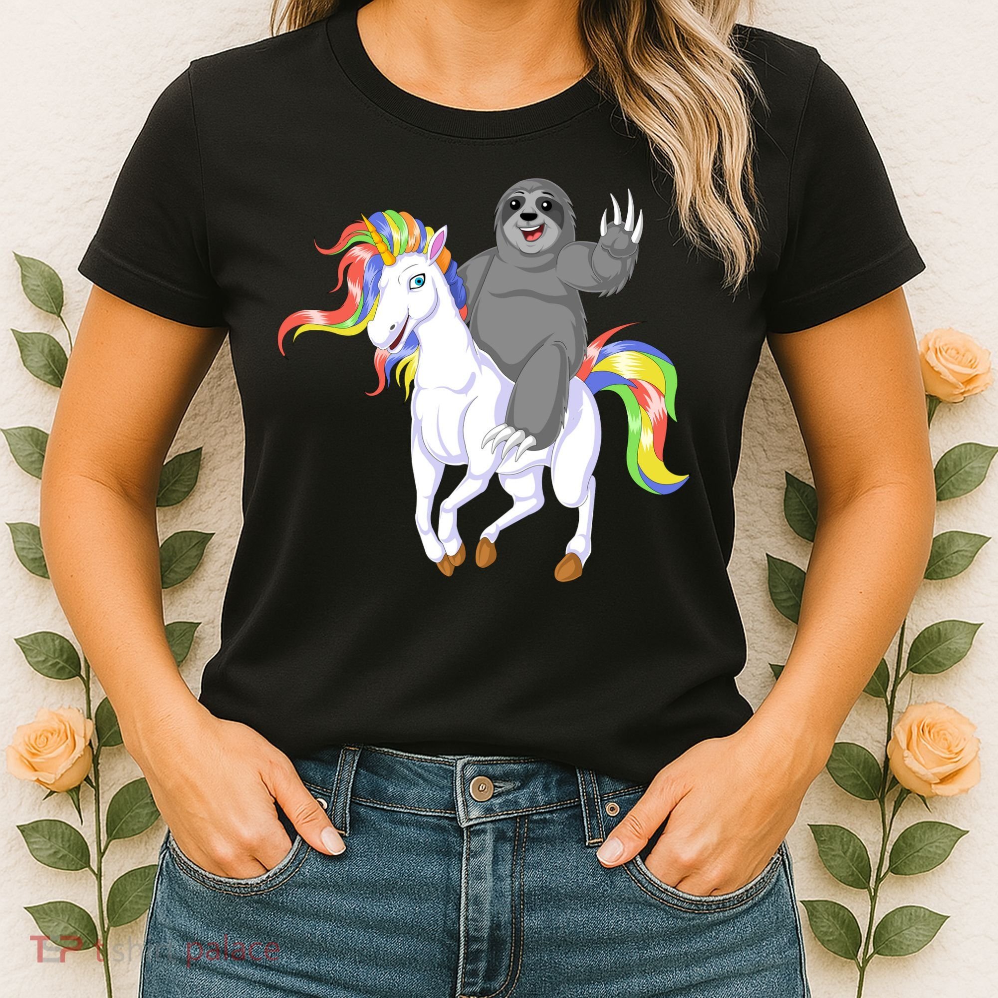 Sloth Riding Unicorn Women's T-Shirt