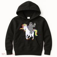 Sloth Riding Unicorn Kids Hoodie thumb 0