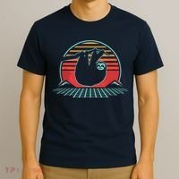 Sloth Retro Vintage 80s Style Zoologist Animal Lover Gift T-Shirt thumb 3