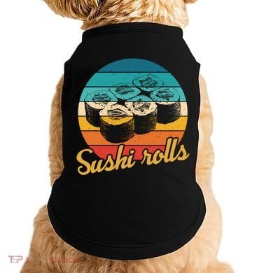 Sushi Rolls Vintage Sushi Rolls Funny Gift Doggie Tank