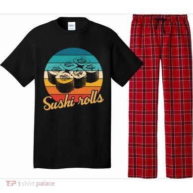 Sushi Rolls Vintage Sushi Rolls Funny Gift Pajama Set