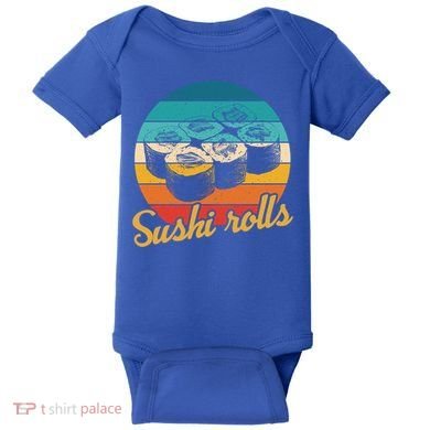 Sushi Rolls Vintage Sushi Rolls Funny Gift Baby Bodysuit