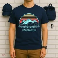 Switzerland Retro Vintage 80s Style T-Shirt thumb 6