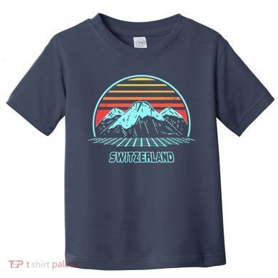 Switzerland Retro Vintage 80s Style Toddler T-Shirt