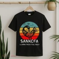 Sankofa Retro Vintage Learn From The Past African Bird T-Shirt thumb 2
