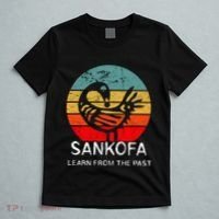 Sankofa Retro Vintage Learn From The Past African Bird T-Shirt thumb 5