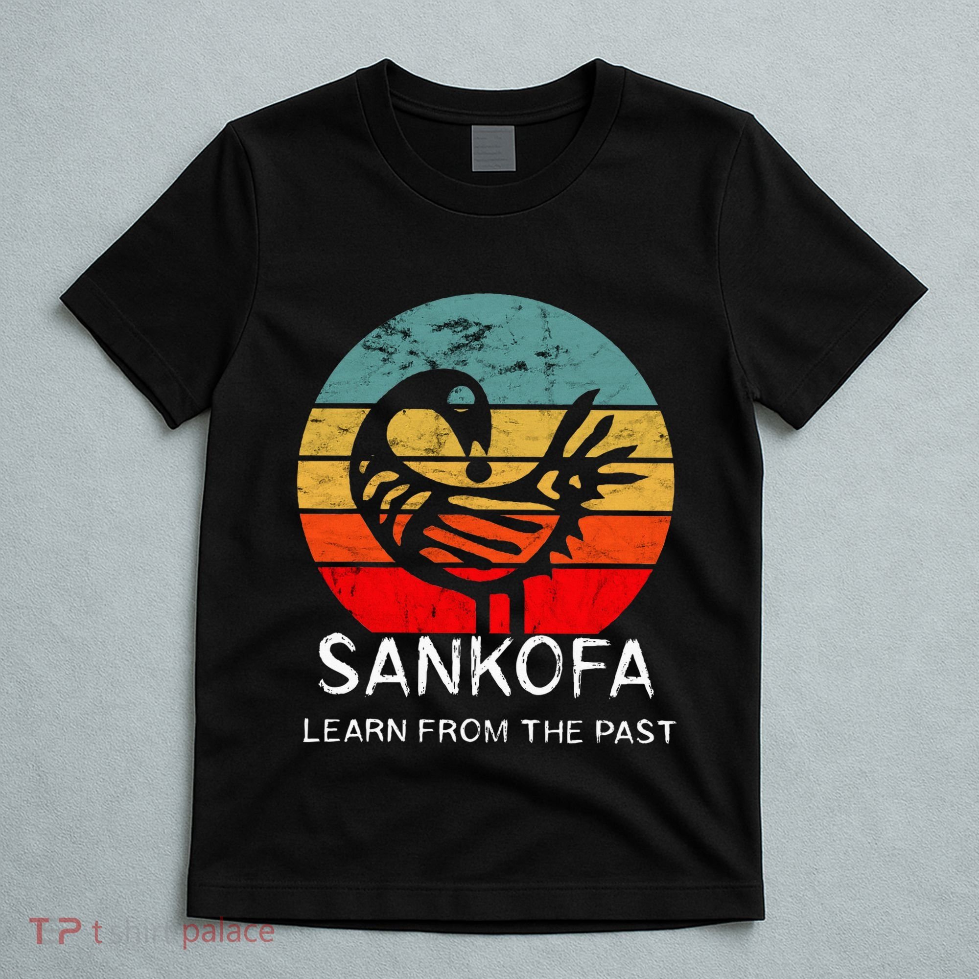 Sankofa Retro Vintage Learn From The Past African Bird T-Shirt