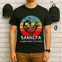 Sankofa Retro Vintage Learn From The Past African Bird T-Shirt thumb 6