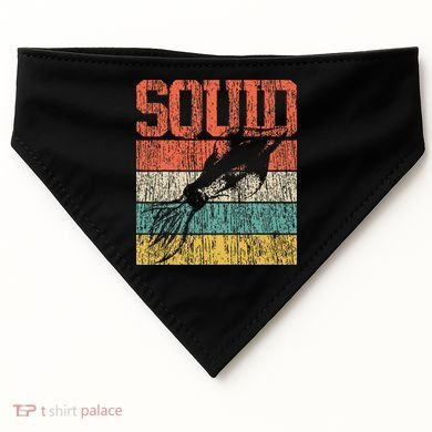 Squid Retro Vintage Marine Biologist USA-Made Doggie Bandana
