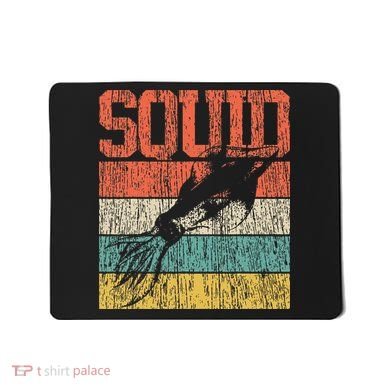 Squid Retro Vintage Marine Biologist Mousepad