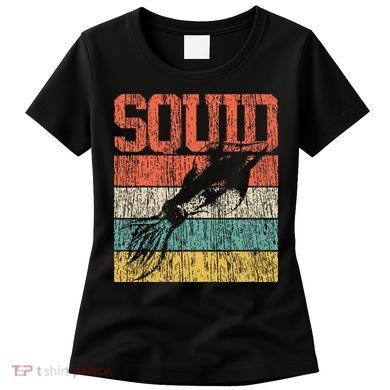 Squid Retro Vintage Marine Biologist Women's T-Shirt