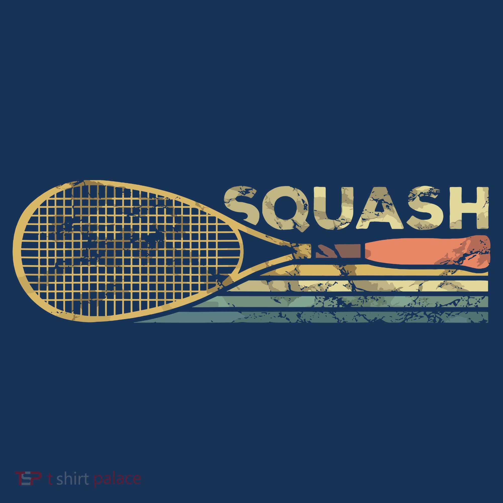 Squash Racket Vintage Squash Lover Funny Sports Enthusiast T-Shirt