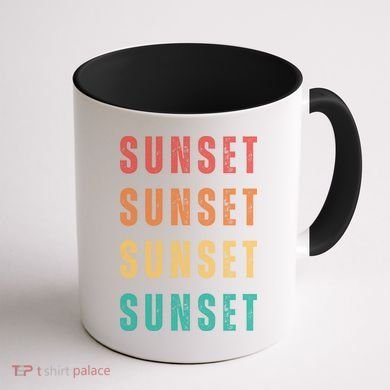 Sunset Retro Vintage Summer Coffee Mug back