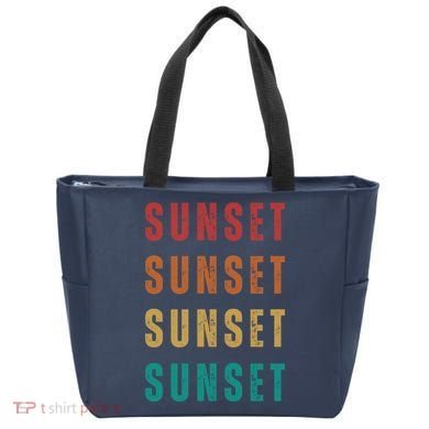 Sunset Retro Vintage Summer Tote Bag