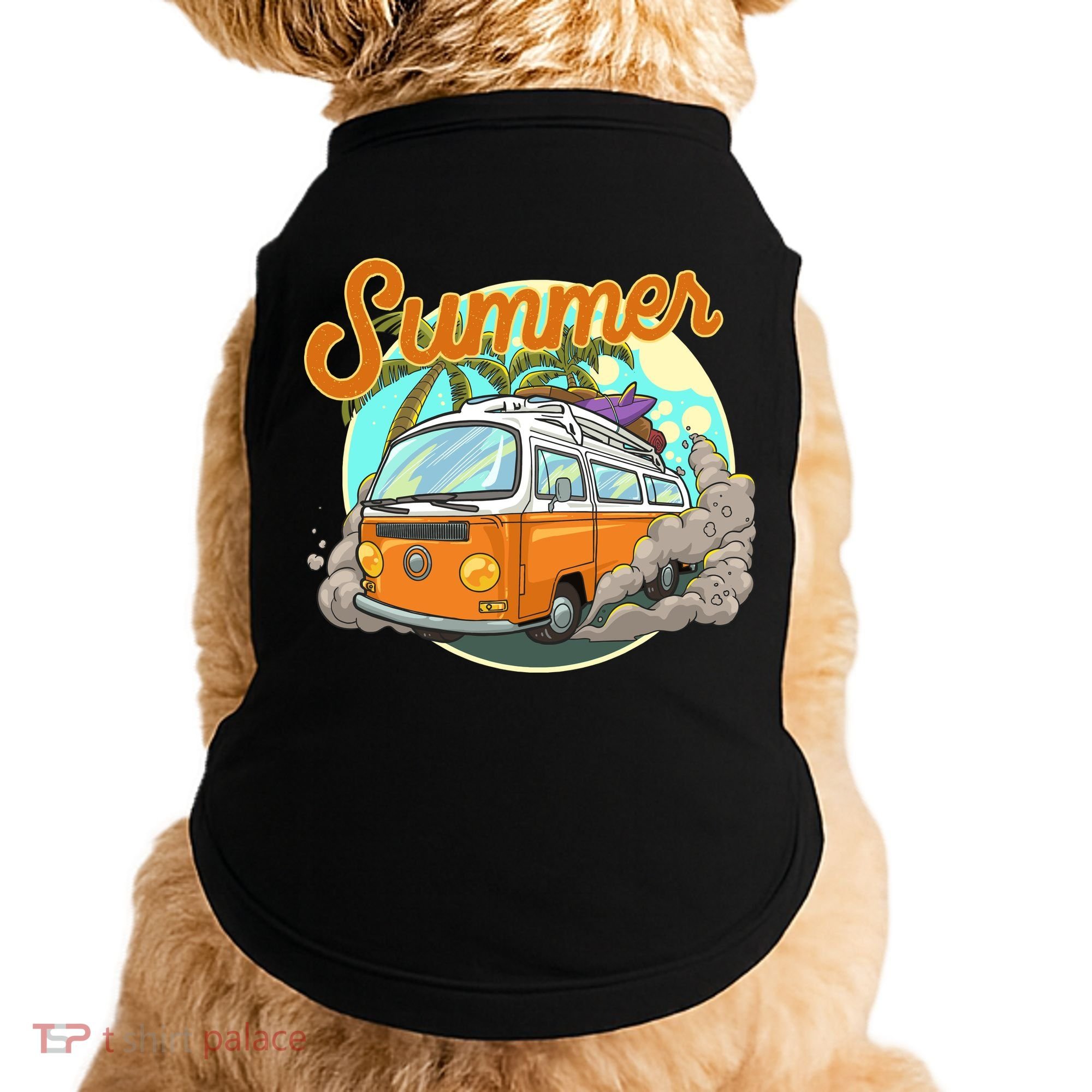 Summer Retro Van Tropical Doggie Tank