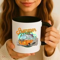 Summer Retro Van Tropical Coffee Mug thumb 3
