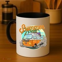 Summer Retro Van Tropical Coffee Mug thumb 4