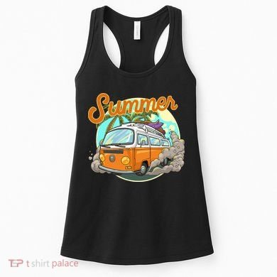 Summer Retro Van Tropical Women's Tank Top