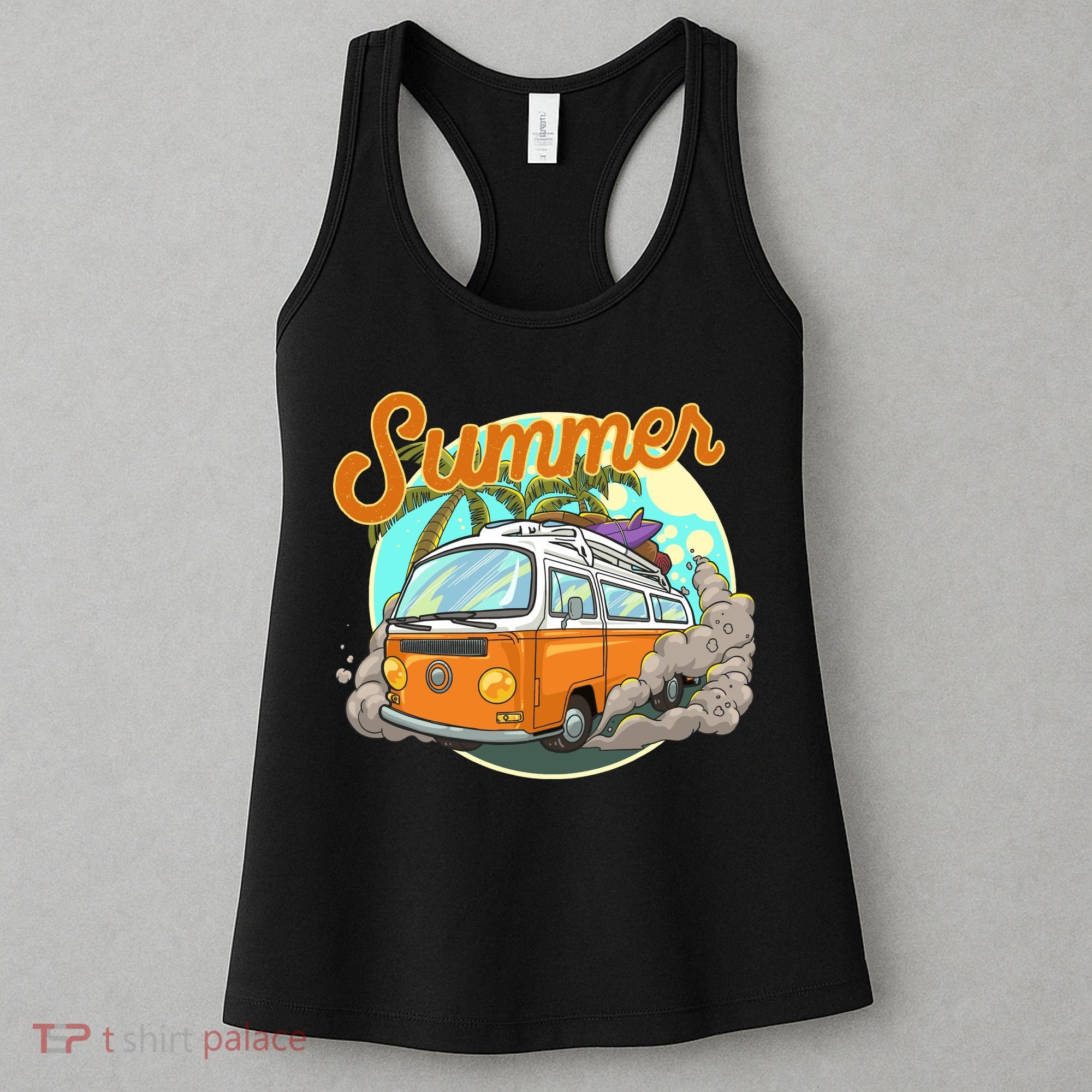 Summer Retro Van Tropical Women's Tank Top