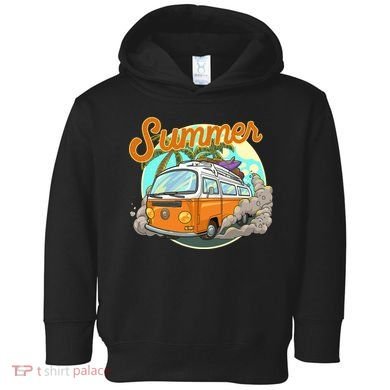 Summer Retro Van Tropical Toddler Hoodie