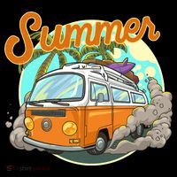 Summer Retro Van Tropical Toddler Hoodie thumb 2