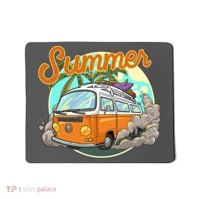 Summer Retro Van Tropical Mousepad