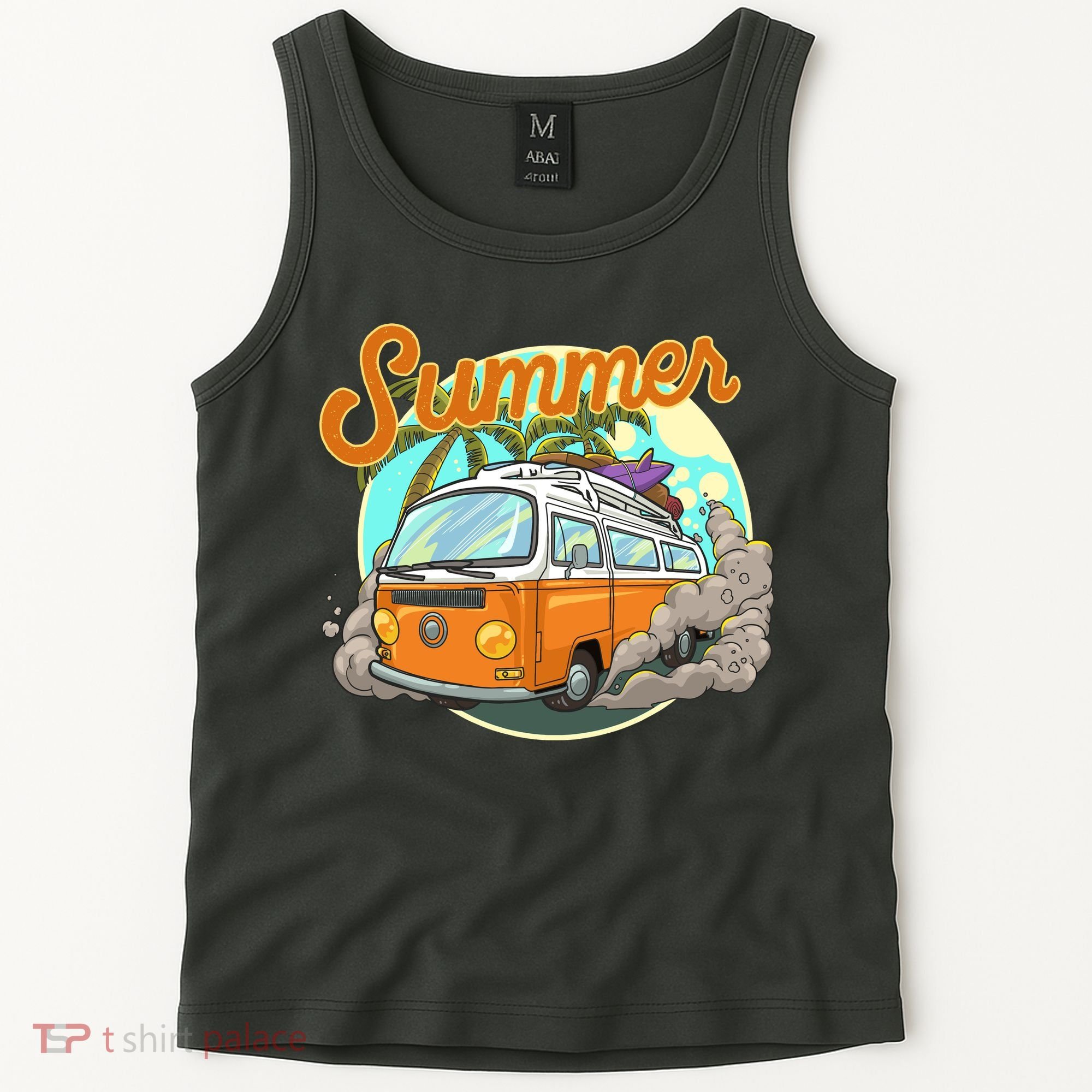 Summer Retro Van Tropical Tank Top