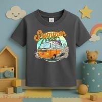 Summer Retro Van Tropical Toddler T-Shirt thumb 3