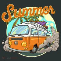 Summer Retro Van Tropical Toddler T-Shirt thumb 4
