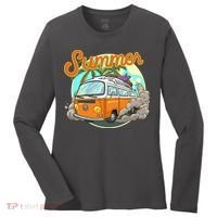 Summer Retro Van Tropical Women's Long Sleeve Shirt thumb 0