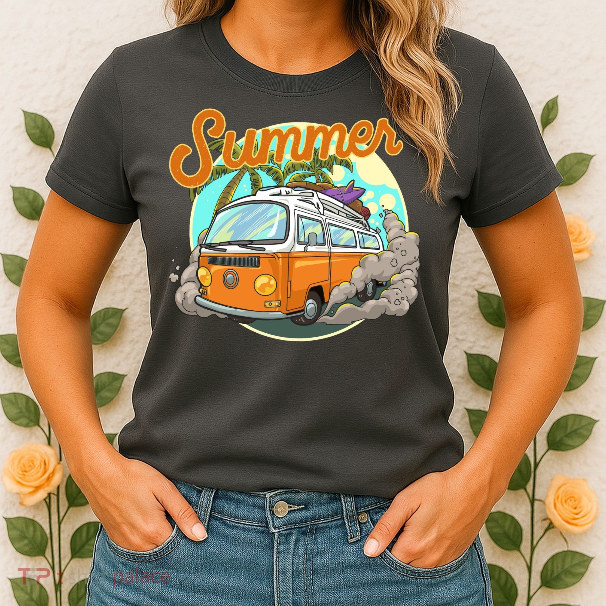 Summer Retro Van Tropical Women's T-Shirt