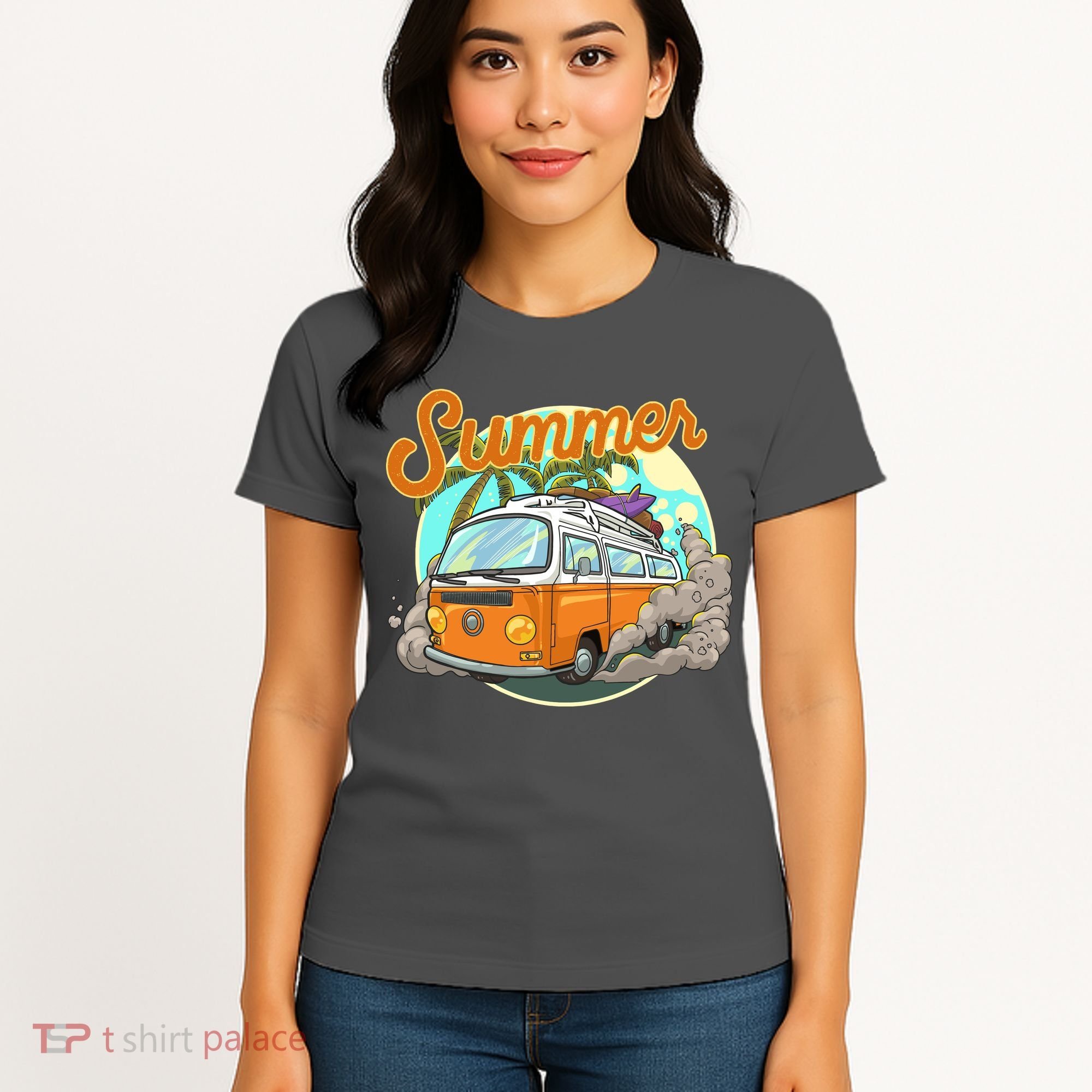 Summer Retro Van Tropical Women's T-Shirt