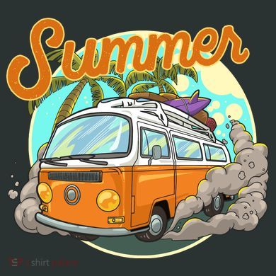 Summer Retro Van Tropical Women's T-Shirt